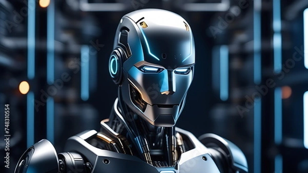 Fototapeta Humanoid robot for heavy work