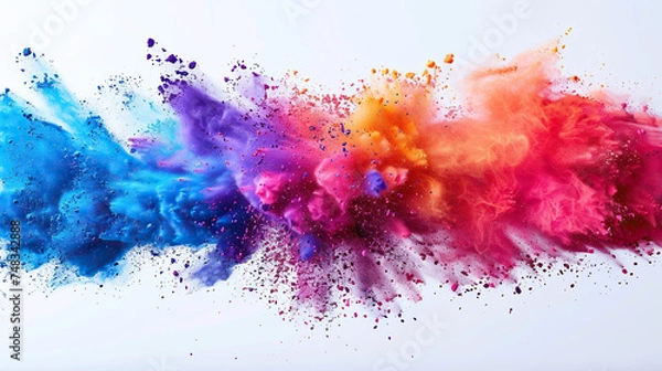 Fototapeta Business culture concept of Diversity, inclusion, equality, honesty, belonging, shown by different colors together, holi concept or holy event 