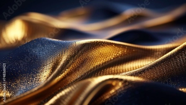 Fototapeta Black and Gold Abstract Background Ai Generative
