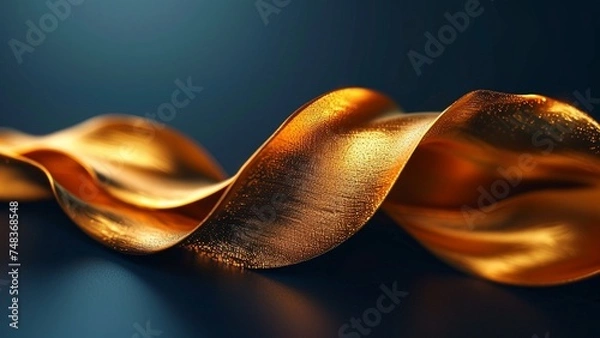 Fototapeta Black and Gold Abstract Background Ai Generative