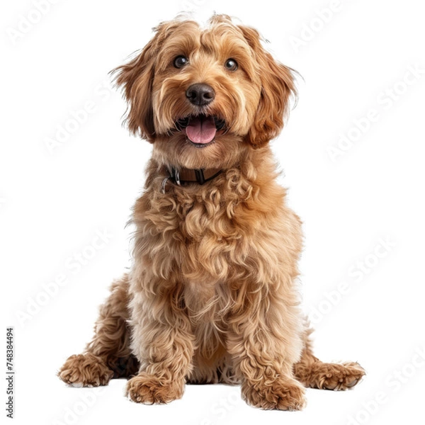 Fototapeta Labradoodle dog isolated on transparent background, element remove background, element for design