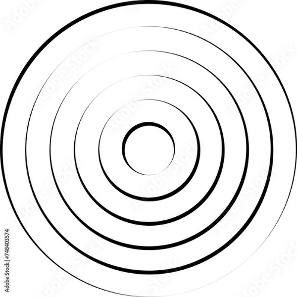 Fototapeta Circle concentric pattern. Geometric vortex ring shape
