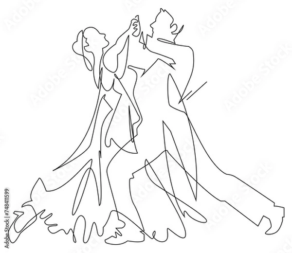 Obraz ソーシャルダンス-一筆書き