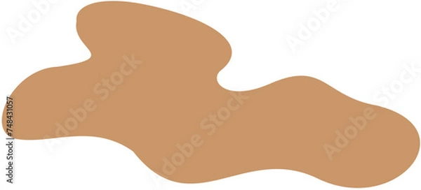 Fototapeta blob abstract shape flat color