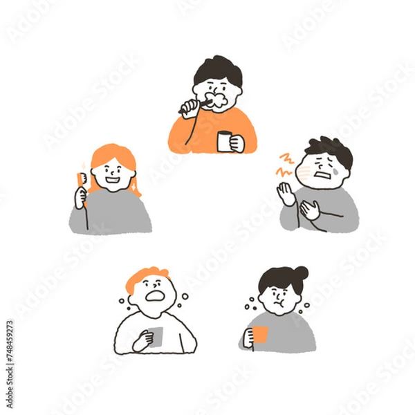 Obraz 歯磨き関連の人物セット