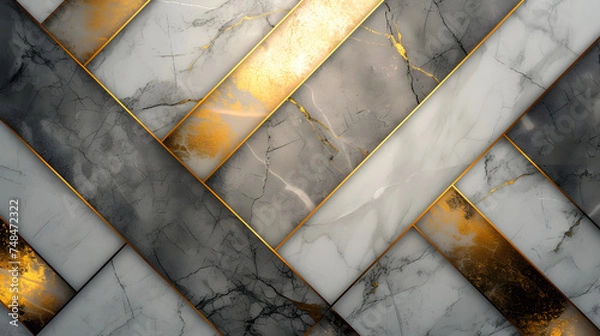 Fototapeta marble background with an Art Deco influence. Integrate geometric patterns, gold accents, and a luxurious color palette for
