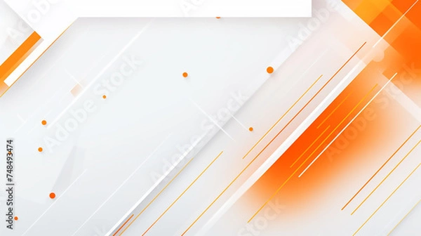 Obraz white and orange abstract background.