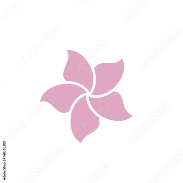 Obraz Flower plumeria logo vector element symbol design