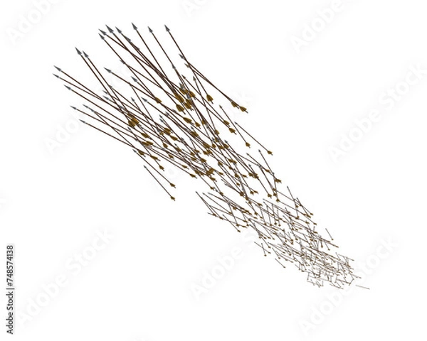 Fototapeta Arrow isolated on background. 3d rendering - illustration