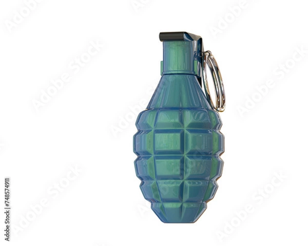 Fototapeta Grenade isolated on background. 3d rendering - illustration