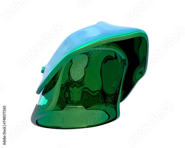 Obraz Warrior helmet isolated on background. 3d rendering - illustration