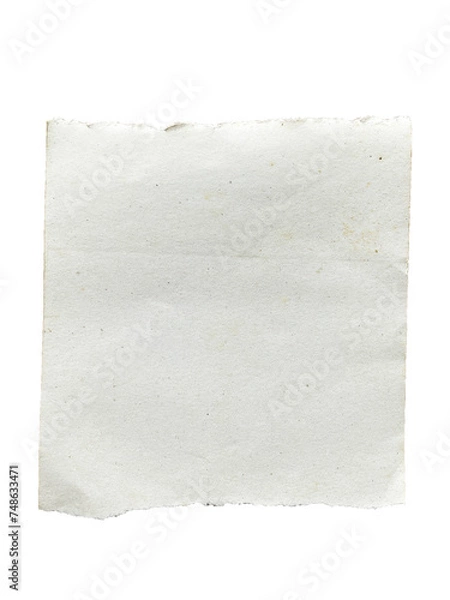 Fototapeta Ripped Paper note memo grid vintage scrapbook high quality isolated	
