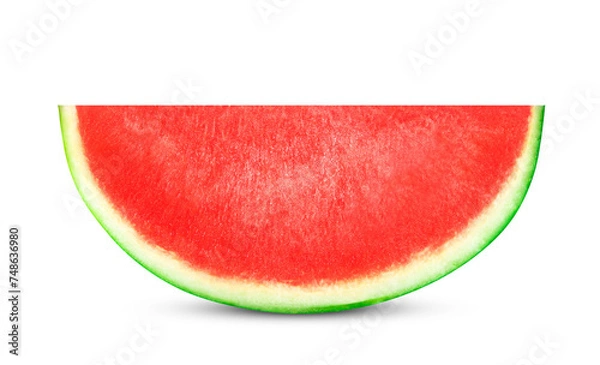 Obraz Slice of watermelon isolated on transparent background. PNG