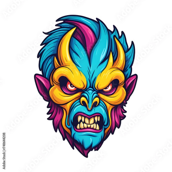 Fototapeta devil head design colorful concept