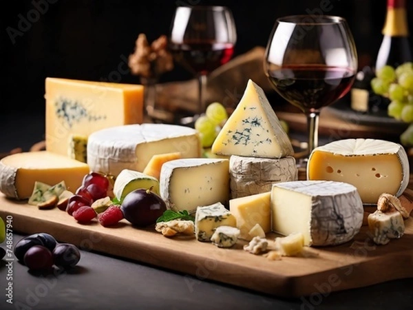 Obraz cheese and wine