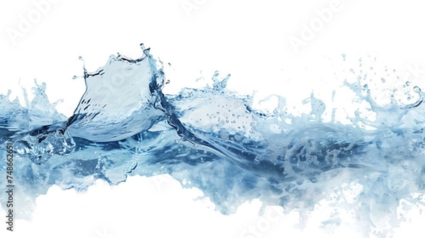 Obraz water wave isolated on transparent background 