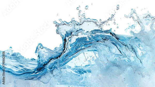 Obraz water wave isolated on transparent background 