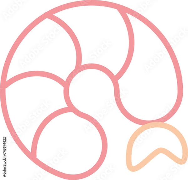 Fototapeta shrimp icon
