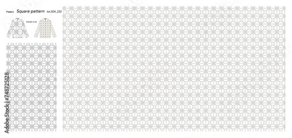 Fototapeta Wallpaper Square pattern 