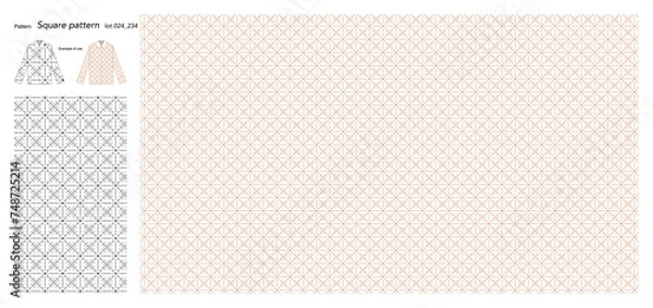Fototapeta Wallpaper Square pattern 
