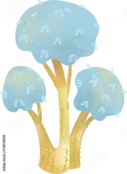 Obraz Fairytale beautiful tree on white background