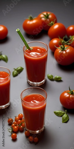 Obraz tomatoes and tomato juice