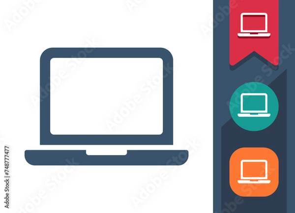 Fototapeta Laptop Icon. Computer