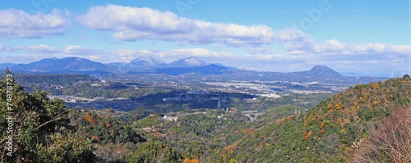 Obraz 大分市野津原からの冬の風景