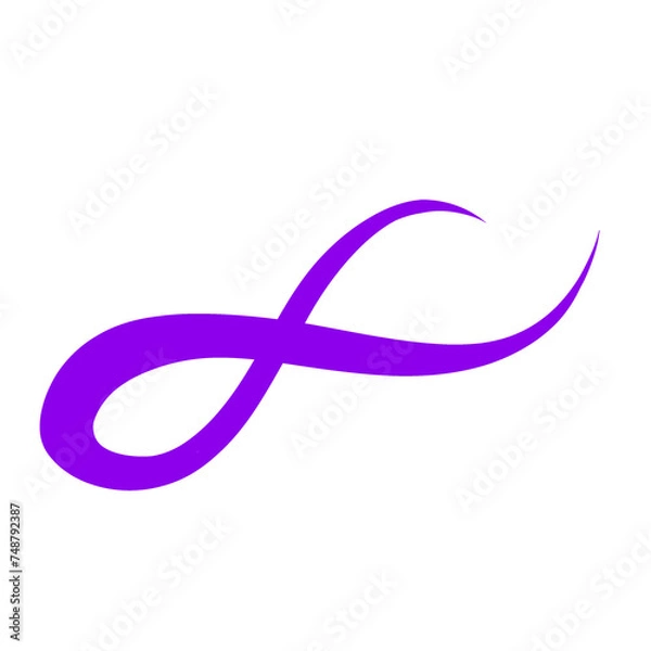 Fototapeta Purple Squiggle Swirl Line