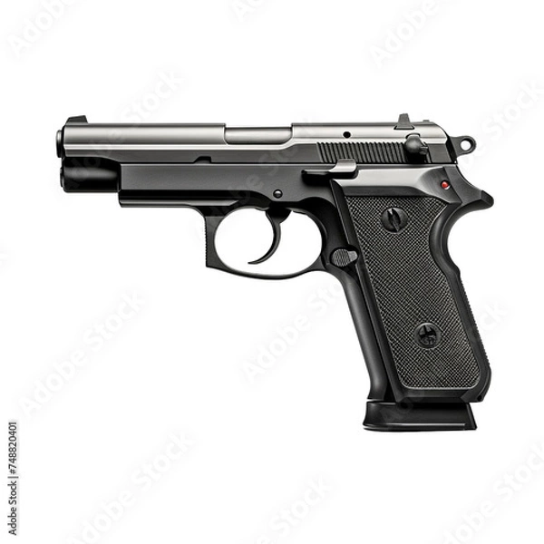 Obraz Pistol isolated on transparent background