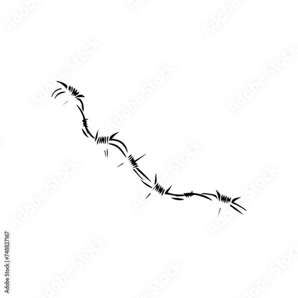 Obraz Barbed wire vector