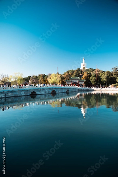 Obraz Beihai park white tower