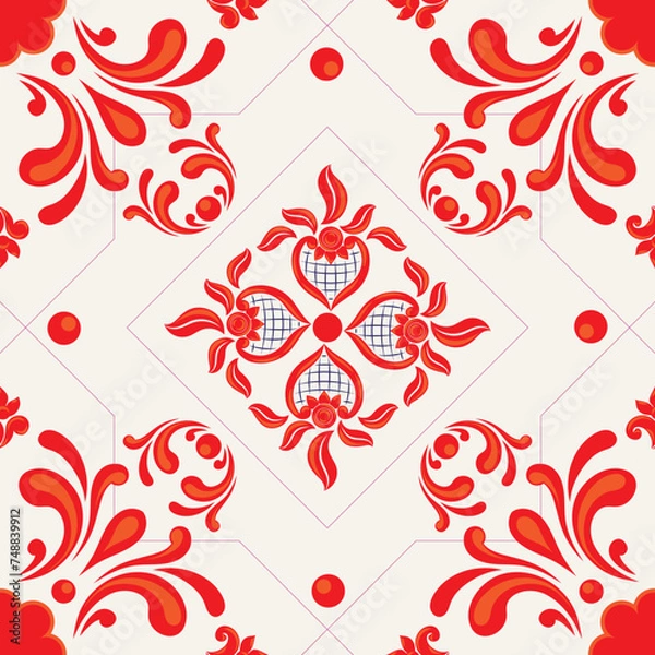 Fototapeta seamless floral pattern