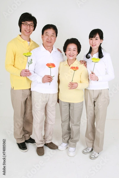 Obraz 캐주얼 복장의 대가족