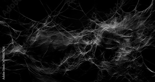 Obraz Spider's web realistic use black background