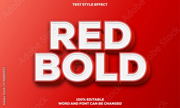 Fototapeta Red Bold Text Effect