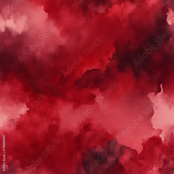 Fototapeta red watercolor stain background