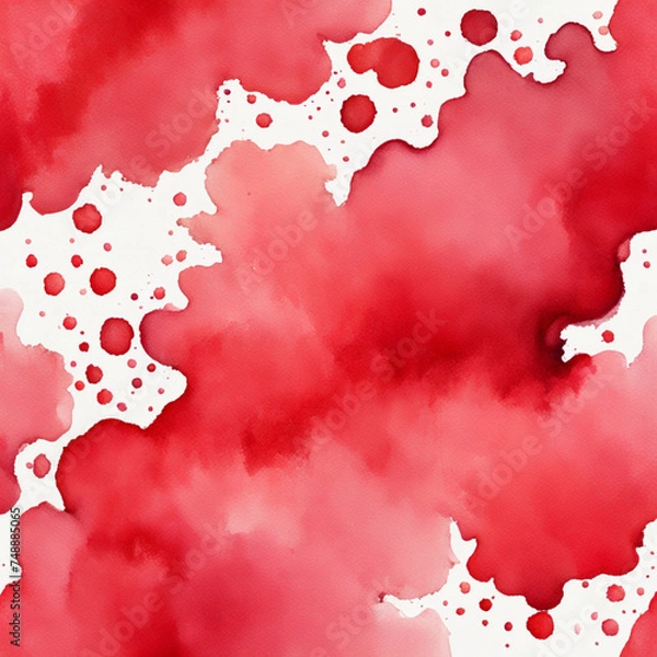Obraz red watercolor stain background