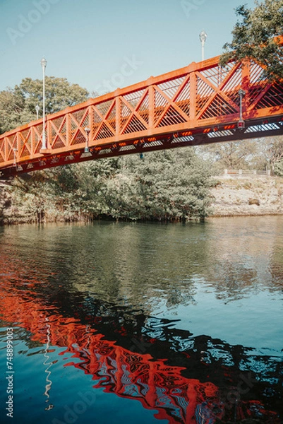 Fototapeta bridge over the river