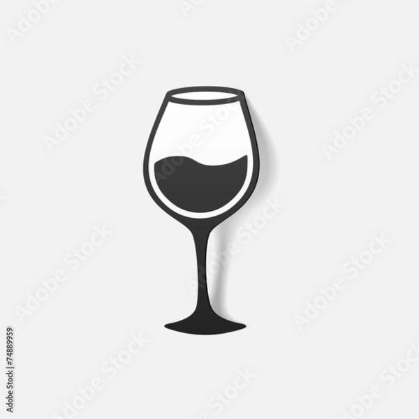 Fototapeta realistic design element: wineglass