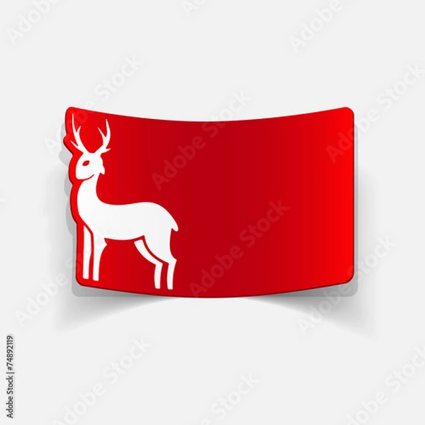 Fototapeta realistic design element: deer
