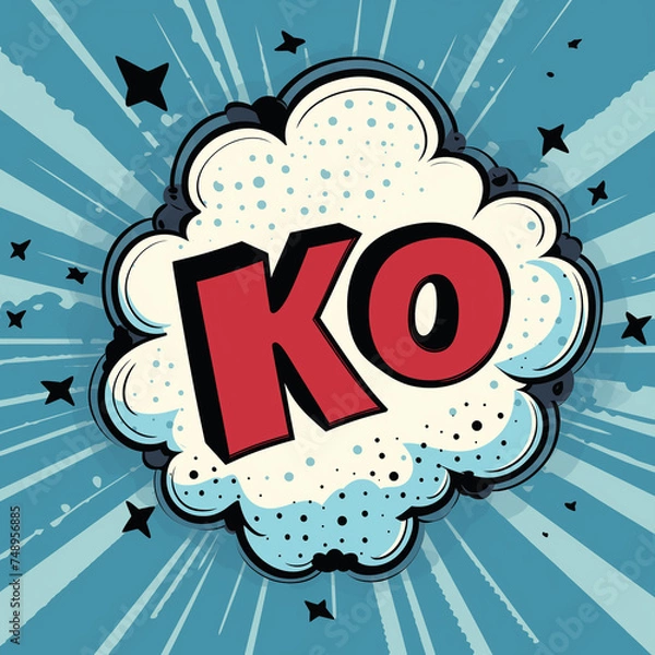 Obraz KO comic book speech bubble