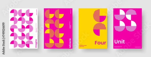 Fototapeta Isolated Book Cover Layout. Abstract Business Presentation Design. Geometric Report Template. Banner. Background. Flyer. Poster. Brochure. Handbill. Journal. Leaflet. Brand Identity. Magazine