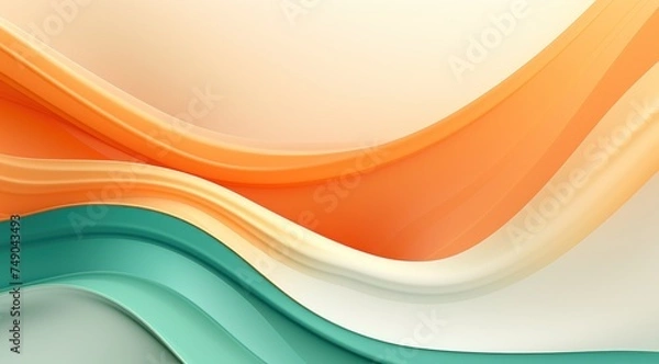 Obraz a colorful waves on a white background