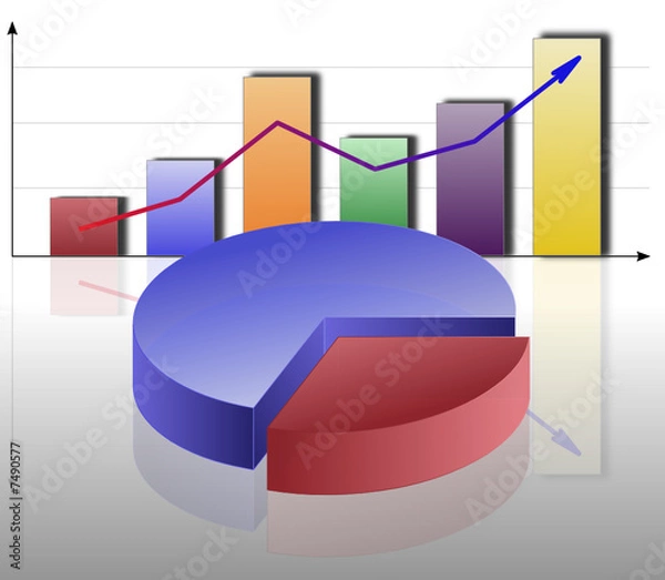 Fototapeta statistiques 3D