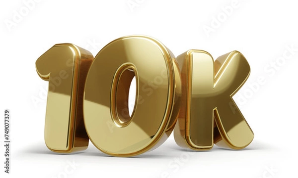 Obraz 10k Dourado com Fundo Transparente e Sombra