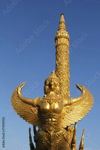 Obraz goldene Tempelstatue