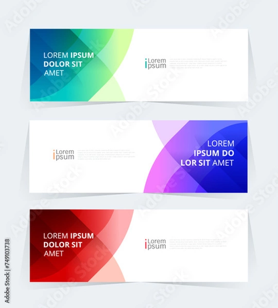 Fototapeta Geometric banner design with Vector presentation template.