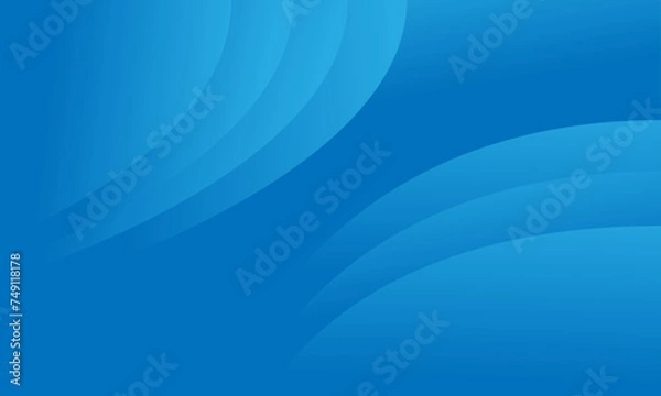 Fototapeta Abstract blue color background. Dynamic shapes composition. Vector illustration