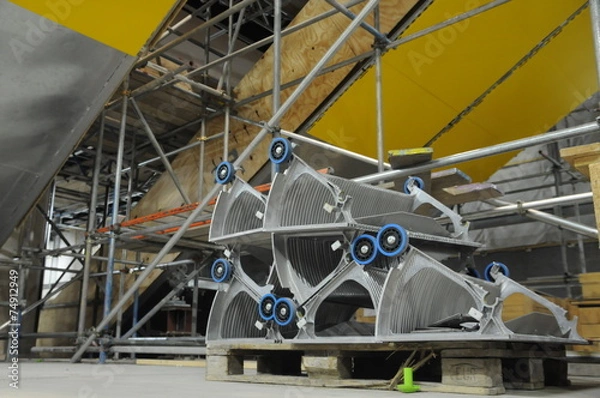 Obraz Constuction of escalators in CorssRail station in London
